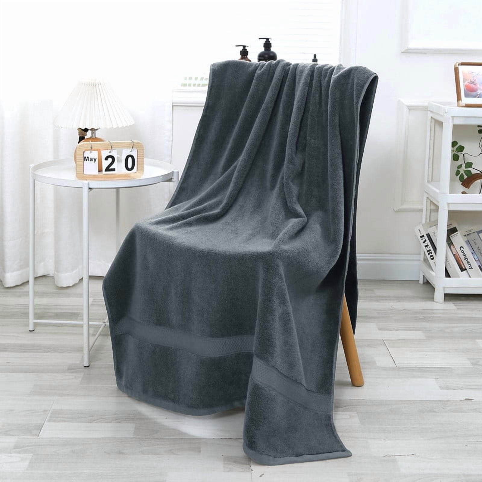 JML Gray Bath Towel Set of 8 Pieces - Cotton Blend Highly Absorbent Towels for Bathroom, 2 Soft Bath Towels, 2 Hand Towels, 4 Washcloths