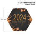 thumbnail image 3 of Balery 4 Pcs Happy New Year 2024leather Coasters Set, Drink Table Cup Coasters For Living Room Kitchen Coffee Decor, 3 of 9