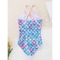 thumbnail image 4 of Usaibhir Girls One Piece Swimsuits Hawaiian Ruffle Swimwear Beach Bathing Suit 4-12 Years, 4 of 7