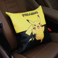 thumbnail image 3 of Almohada para reposacabezas de coche con dibujos animados de Pikachu, bonita almohada lumbar de cuero con espuma viscoelástica para el cuello, decoración para el coche, 3 of 5
