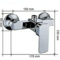 Modern Chrome Wallmounted Shower Tap with Shower Mixer for Cold and