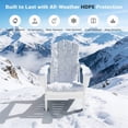 thumbnail image 4 of FUNDAZE Foldable Adirondack Chair, HDPE Wide Seat Outdoor Patio Chair for Garden & Poolside, White, 4 of 7