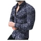thumbnail image 1 of Camisas Cuello De Hombre Fashion Men's Casual imprimió Floral Long Sleeve Button T Shirt Top Blouse (Blue, 5XL), 1 of 6