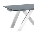 thumbnail image 3 of Armen Living Alsafi Contemporary Tempered Glass Top Extension Dining Table-Gray, 3 of 6