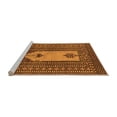 thumbnail image 2 of Ahgly Company Machine Washable Indoor Square Abstract Orange Modern Area Rugs, 5' Square, 2 of 4