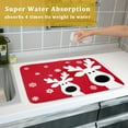 thumbnail image 7 of Christmas Dish Drying Mat for Kitchen Counter Cute Reindeer Winter Microfiber Absorbent Dish Draining Reusable Washable Foldable Extra Large 18"x24", 7 of 7