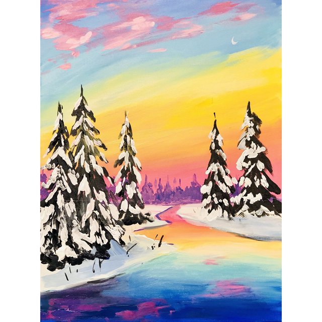 Diamond Painting (DE2411) Mosaico de árbol de pino cuadrado Dibujo de diamantes de imitación (X549) 50x70cm Hugtrwg Para estrenar