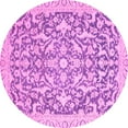 thumbnail image 1 of Ahgly Company Indoor Round Oriental Pink Modern Area Rugs, 6' Round, 1 of 4