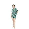 thumbnail image 2 of Amaxer Women 100% Pajama Set Short Sleeve Silky Pjs Button Down Comfy Nightwear, 2 of 5