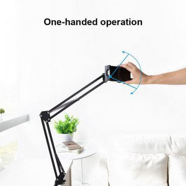 360 Adjustable Long Arm Phone Tablet Holder Bracket Stand Mount For Bed or Desk