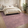 thumbnail image 3 of ODIKA 8'x10' Ultra-Soft Area Rug, Pink Purple Dusty Plaid Ornamental Motif Geometric Checkered None Washable, Bare feet friendly, Silk-Touch for Bedroom, Under Sectional, 3 of 7