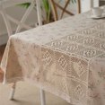 GZhLonKiMa Cotton Linen Crochet Tablecloth Patchwork Hollow Handmade