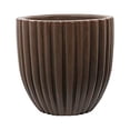 thumbnail image 2 of Ecobo 15.7" Tall, Eco-Friendly Round Pot Planter, Cocoa Indoor/Outdoor use, Durable, Versatile & Lightweight, Designed by Brazilian Artisans, Contemporary All-Weather Design – Brown, 2 of 6