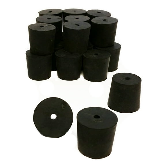 Rubber Stoppers, Size 5.5, 1-Hole. Pack 1-Pound.