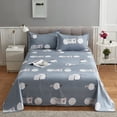 thumbnail image 1 of Juego de cama de tres piezas, sábana + funda de almohada, sábana de tres piezas, sarga, lijado, multiespecificación., 1 of 6
