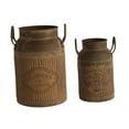 thumbnail image 3 of oshhni Metal Plant Pot Milk Can with Handle Planter Pot for Country Wedding Outdoor Brown, 3 of 9