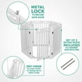 thumbnail image 6 of Arf Pets Freestanding Dog Gate, Wooden 6-Panel Pet Fence with Door, Foldable, 120 x 31.5 in, 6 of 8