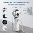 thumbnail image 2 of Portable Handheld Turbo Fan with Cooling, Rechargeable Soccer Personal Fan, Powerful 5 Speed Settings,Up to 12Hrs Small Pocket Hand Fan for Travel, Outdoor, Office & Football Fans, 2 of 14