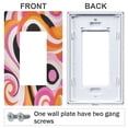 thumbnail image 3 of Yayeee Rocker Switch Wall Plate 3-Gang 6.5"x4.6" Home Decorative Outlet Cover, Swirling Circles, 3 of 6