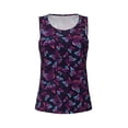 thumbnail image 4 of Xecao Purple Butterfly print women's scoop neck, loose-fit workout tank tops for the gym., 4 of 9