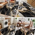 thumbnail image 6 of Black Gold Marble Washable Area Rugs 4'x6', Glitter Geometric Marble Foil Texture Low Pile Throw Living Room Rug Non-Slip Sturdy Edge Binding Carpet for Indoor Entryway Bedside Kitchen, 6 of 9