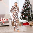 thumbnail image 2 of Adult Christmas Onesie Sports Equipment Zipper One-Piece Pajamas Unisex with Pockets, 2 of 6