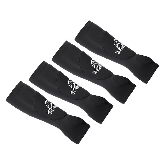 Manga de brazo de voleibol Uxcell, mangas de protección para jóvenes, hombres y mujeres, 4 piezas en negro
