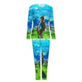thumbnail image 5 of The Legend of Zelda Breath of The Wild Womens Pajama Set Loungewear Cozy Soft House Wear Sets Long Sleeve Round Neck T Shirt Top Bottom Pants Sleepwear, 5 of 9