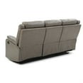 thumbnail image 3 of Ward 76 in. Gray Faux leather 3-Seater Reclining Sofa with Pillow Top Arm, 3 of 5