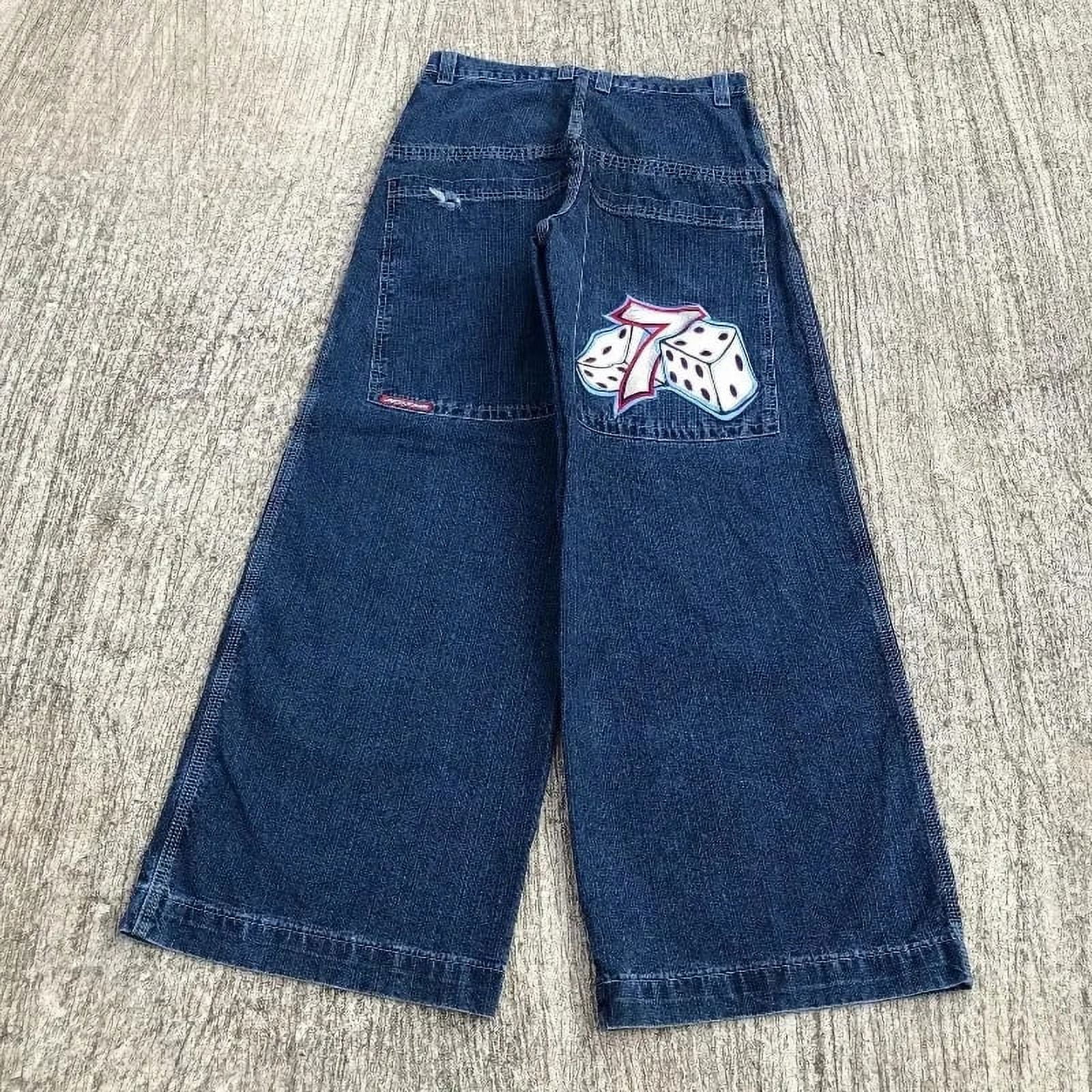 JNCO High quality Embroidered graphic jeans Y2K Hip Hop baggy