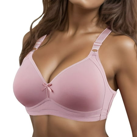 Women s Front Closure Posture Full Coverage Unlined Underwire Plus Size Bra Convertible Straps No Underwire Wireless Bras Push Up Bras Plus Size Bras for Women