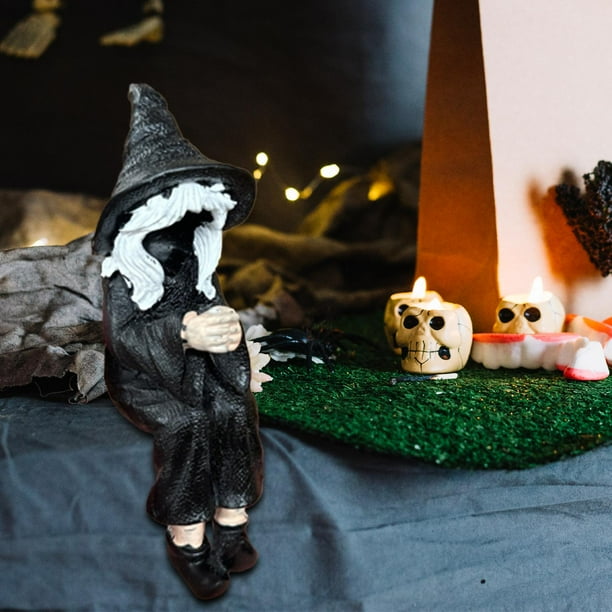 Porta incienso,Quemador de incienso de bruja de resina con soporte para varillas de incienso,Estatua de soporte de incienso para decoración de Halloween,Accesorio de adorno escultural de