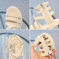 thumbnail image 6 of LUOGENLI Slippers Girls Slippers Size 1.5 Girls' Sandals Summer Fashion Children's Rhinestone Roman Sandals Korean Edition Soft Sole Fashion Princess Shoes Trend Beige 35, 6 of 7