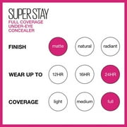 Maybelline Super Stay Full Coverage, Long Lasting Under-Eye Concealer, Deep Cocoa, 0.23 fl. oz.