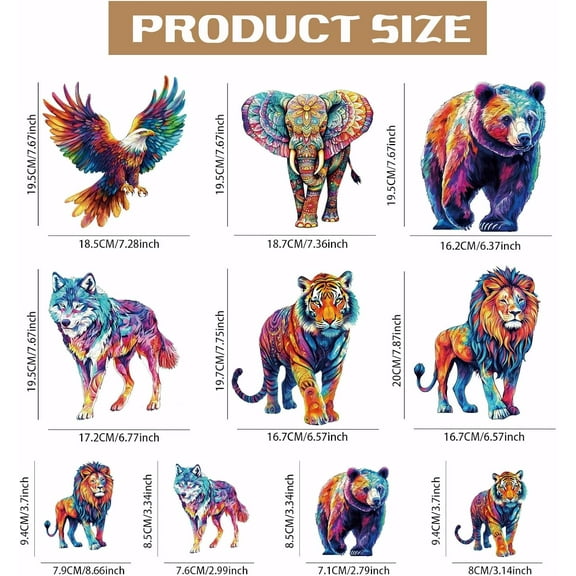 7PCS Colorful Animals Iron On Transfer Patches Animal Heat Transfer Stickers Iron On Decals Washable Heat Transfer Paper for Clothing T-Shirt Backpacks Bag Pillow Decor Applique