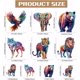 thumbnail image 2 of 7 parches termoadhesivos de animales coloridos, pegatinas de animales para transferencia de calor, papel de transferencia lavable., 2 of 9