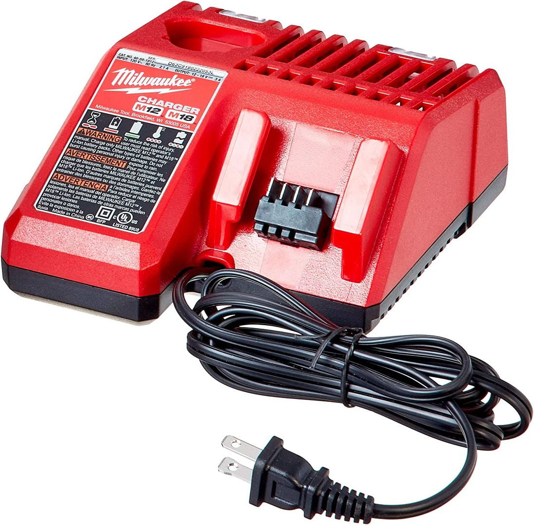 Milwaukee 2695-24 M18 18V Cordless Power Tool Combo Kit with Hammer Drill, Impact Driver, Reciprocating Saw and Work Light, 2 Batteries, Charger and Tool Case Included