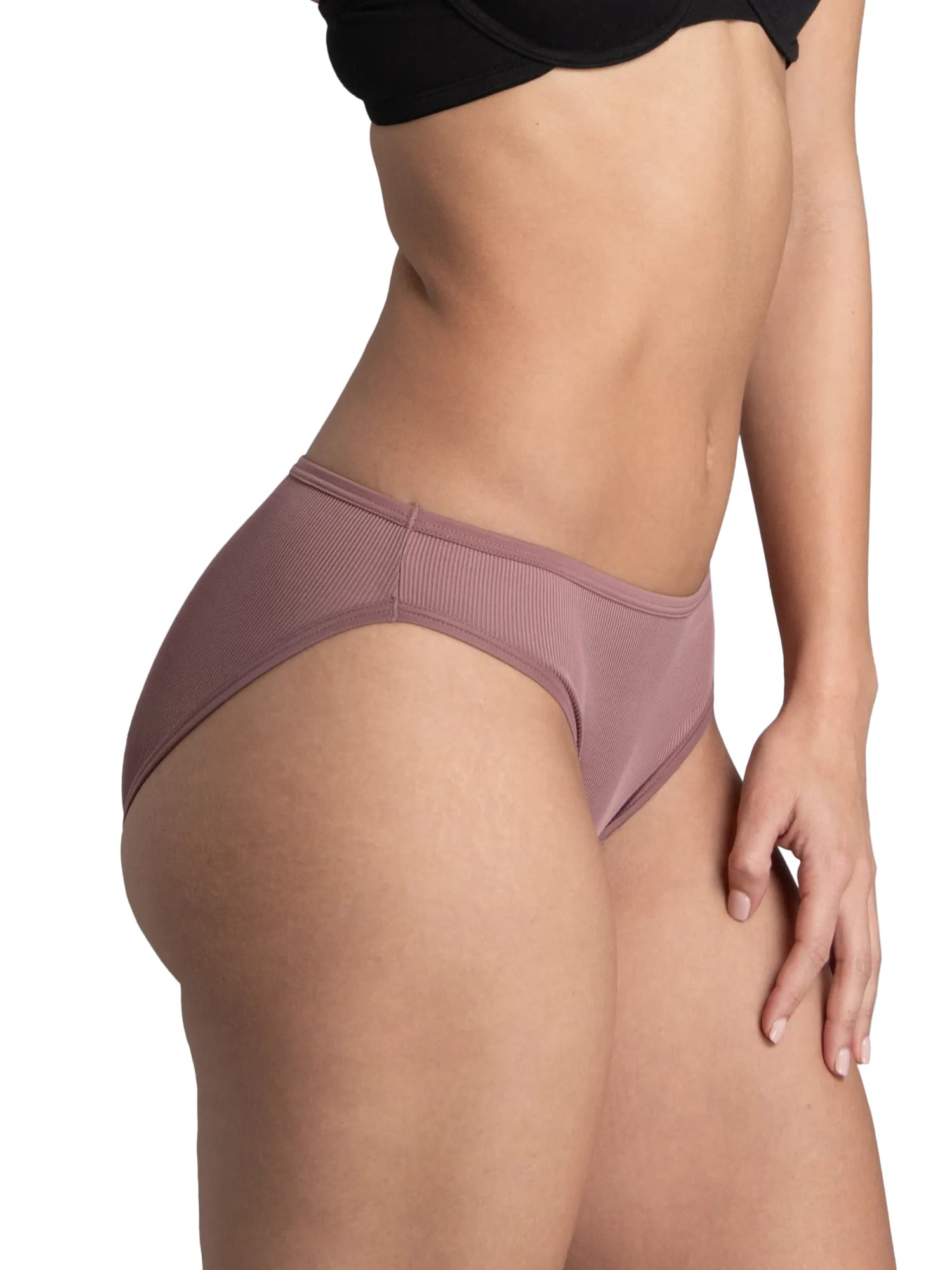 Fruit of the Loom Women's Microfiber Ribbed Underwear, 6-Pack
