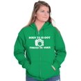 thumbnail image 4 of Born Shoot Forced Work Photographer Zip Up Hoodie Men's Women's Brisco Brands 2X, 4 of 6