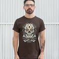 thumbnail image 3 of Tee Hunt Calavera Sugar Skull T-Shirt Mexican Day of The Dead Dia de Muertos Men's Tee, Brown, Medium, 3 of 5
