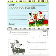 Santa's Train Kids Holiday Thank You Postcards - 4in.x 6in. - 10 Pack (423/5269)