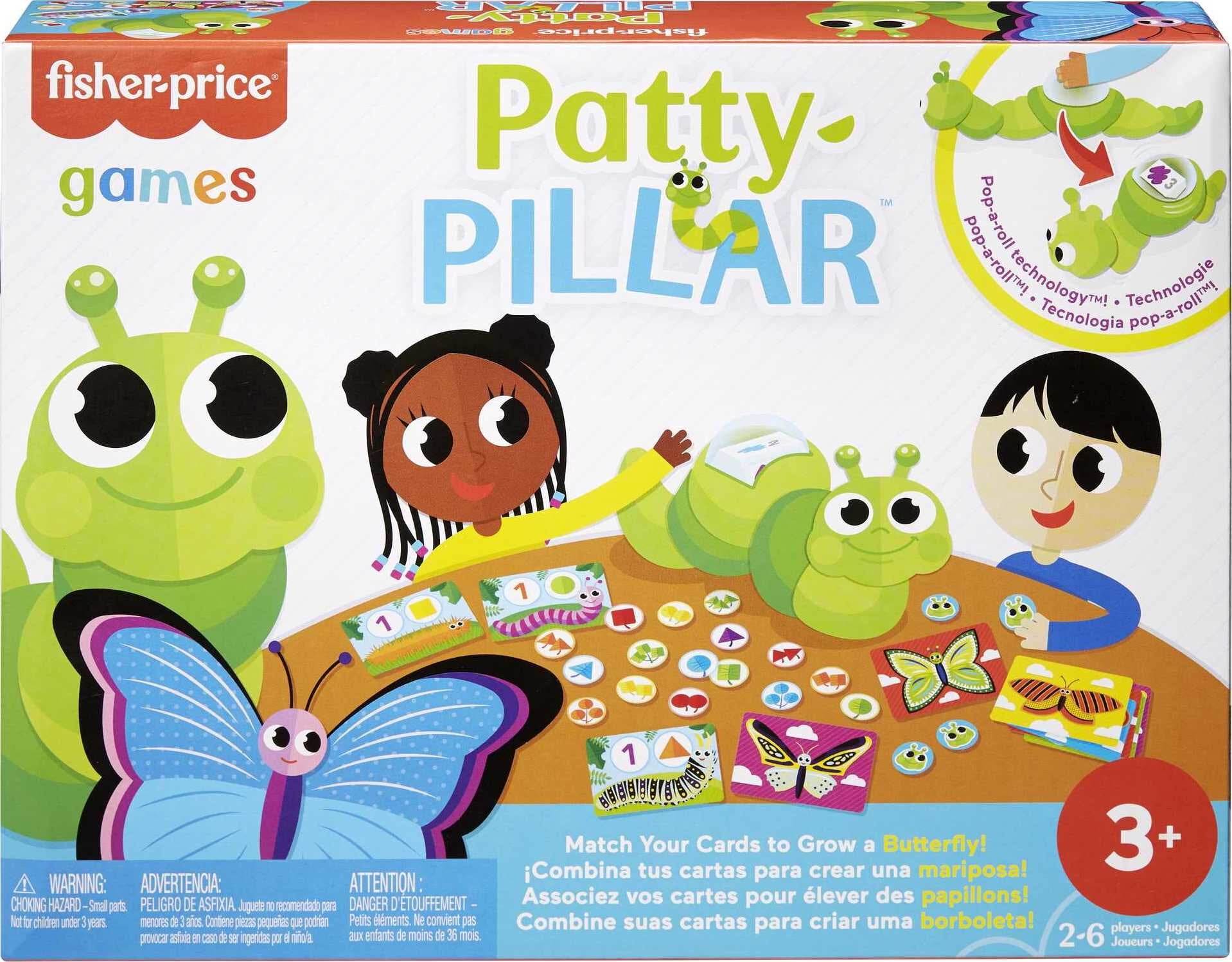 Patty-Pillar Fisher-Price Kids Pre-School Game, 2 to 6 Players, Gift for Kids Ages 3 Years & Older