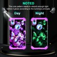 thumbnail image 4 of Casetego For iPhone XR Case,Glow in The Dark Three Layer Heavy Duty Shockproof Hard Plastic Bumper+Soft Silicone Protective Case for Apple iPhone XR,Purple Butterfly, 4 of 7