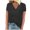 Black, variant on Fesfesfes Women Short Sleeve Tshirt Women's Fashion solid V-Neck Short Sleeved Casual T-Shirt Tops Blouses Tees Women L(US:8)