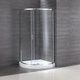 thumbnail image 3 of OVE Decors Breeze 34" Curved Corner Shower Kit 3pc includes Glass Door & Panel, and base, 3 of 13