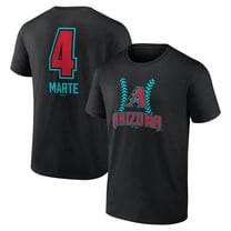 Men's Ketel Marte Black Arizona Diamondbacks Name & Number Fastball T-Shirt