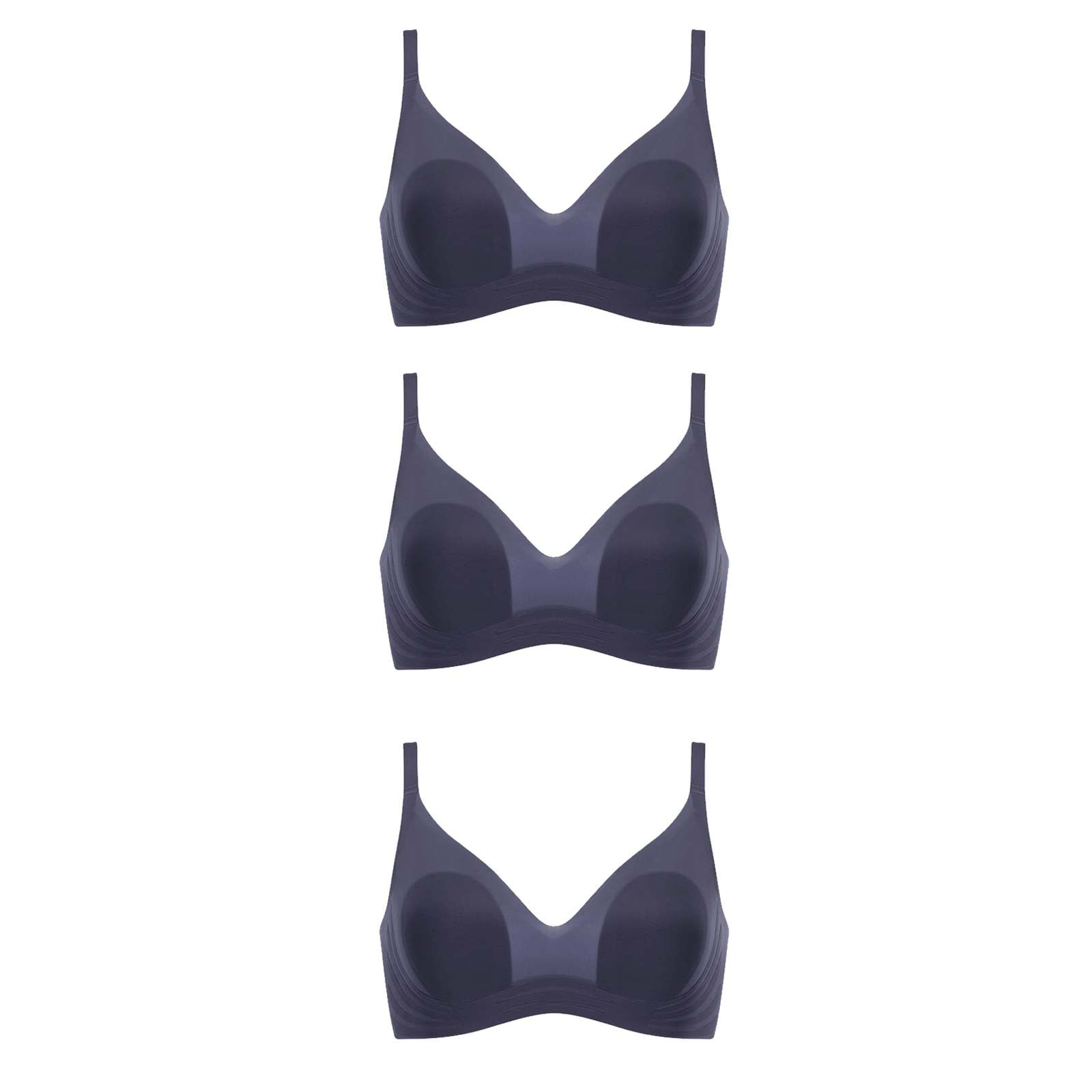 safuny 3Pc Everyday Bra for Women Seamless Smoothing Strapless