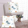 thumbnail image 6 of Colorful Dinosaurs Leaves Throw Pillow Covers Pillowcases 18 x 18 Inch Home Decor 2 Packs for Bedroom Sofa, 6 of 6