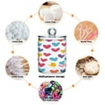 thumbnail image 4 of Clear Storage Jar 2.75x 4.13 Inches One Sizex4 Cotton Swabs Cans Translucent Plasticental Floss Cans Cotton Pads Cans Bathroom Canisters Heart Pattern, 4 of 7