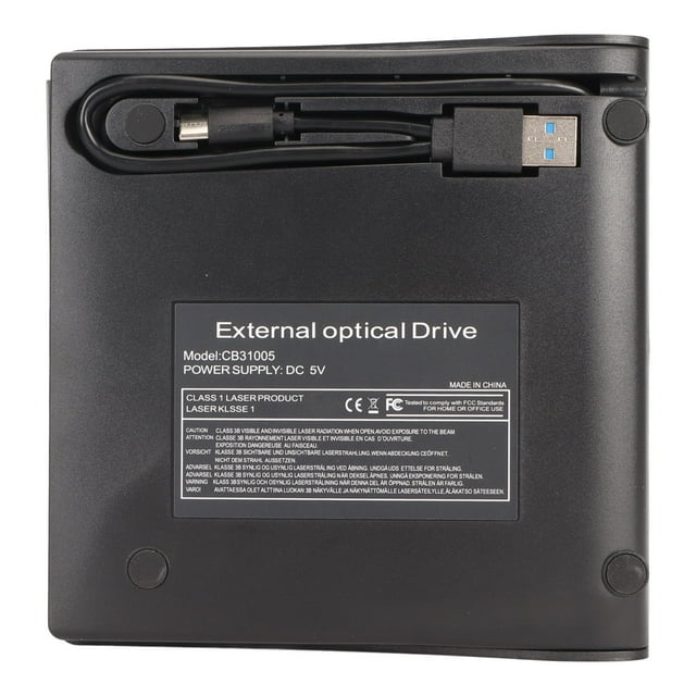 Ultra Slim External Optical Drive Enclosure Kit USB 3.0 Plug and Play Support for Laptop Desktop Computer, Lightweight Design